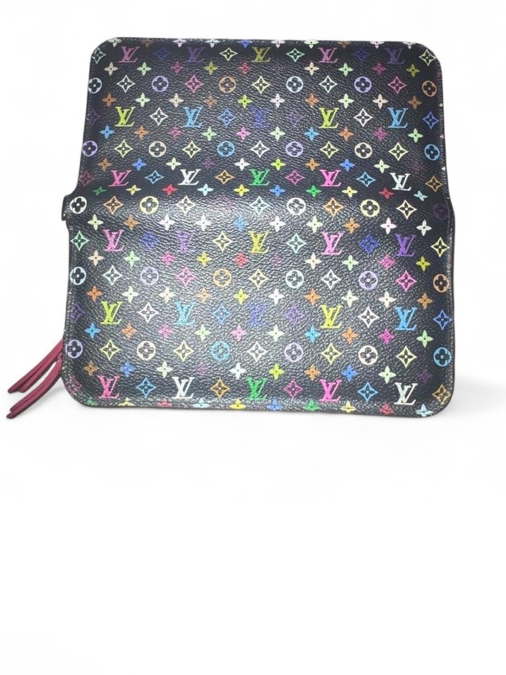 Louis Vuitton Black Multicolor Monogram Leather Clutch